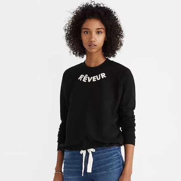 Madewell Reveur Drawstring Oversized Sweatshirt size XXS - Picture 1 of 13